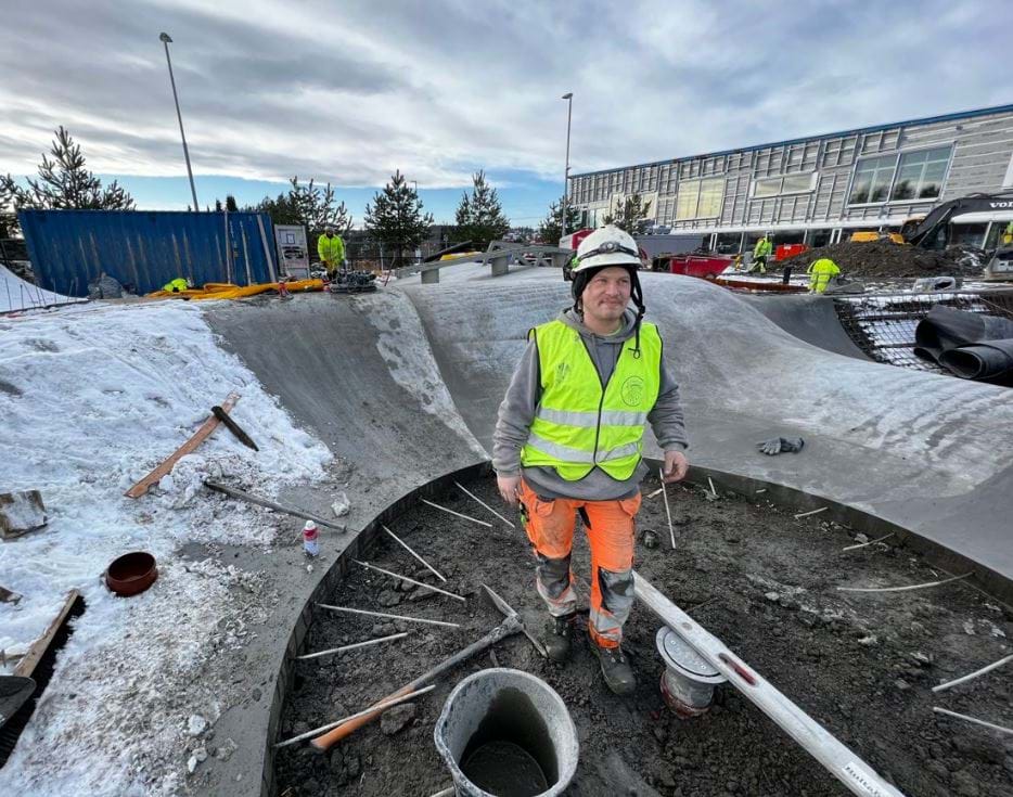 Bygging av betongpark på Manglerud. Foto: Svanhild Blakstad/Byggeindustrien